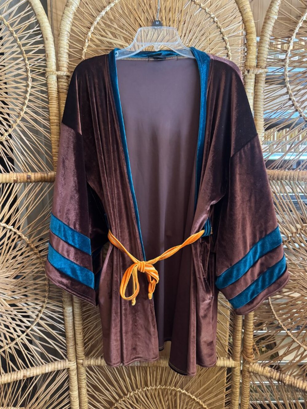 Solstice Intimates Velvet Short Robe | Phoenix | Brown | One Size